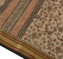 Load image into Gallery viewer, Sanskriti Vintage Indian Saree Art Silk Printed Cream Craft Fabric Sari
