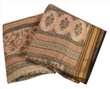 Load image into Gallery viewer, Sanskriti Vintage Indian Saree Art Silk Printed Cream Craft Fabric Sari
