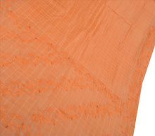 Load image into Gallery viewer, Vintage Indian Saree 100% Pure Silk Embroidered Peach Craft Fabric Sari
