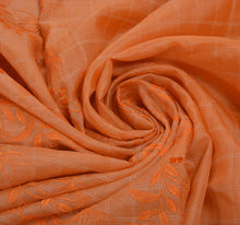Load image into Gallery viewer, Vintage Indian Saree 100% Pure Silk Embroidered Peach Craft Fabric Sari
