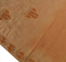 Load image into Gallery viewer, Antique Vintage Indian Saree 100% Pure Crepe Silk Embroidery Craft Fabric Sari
