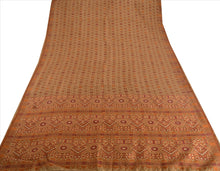 Load image into Gallery viewer, Antique Vintage Indian Saree 100% Pure Silk Woven Cream Craft Fabric Sari
