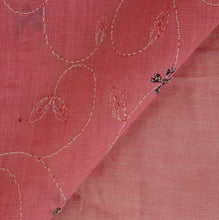 Load image into Gallery viewer, Sanskriti Vintage Indian Saree Cotton Embroidered Pink Craft Fabric Sari
