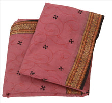 Load image into Gallery viewer, Sanskriti Vintage Indian Saree Cotton Embroidered Pink Craft Fabric Sari
