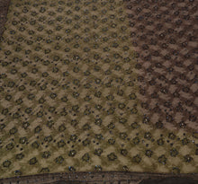 Load image into Gallery viewer, Antique Vintage Indian Saree Net Mesh Hand Embroidery Woven Craft Fabric Sari

