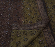 Load image into Gallery viewer, Antique Vintage Indian Saree Net Mesh Hand Embroidery Woven Craft Fabric Sari
