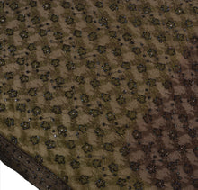 Load image into Gallery viewer, Antique Vintage Indian Saree Net Mesh Hand Embroidery Woven Craft Fabric Sari
