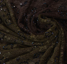 Load image into Gallery viewer, Antique Vintage Indian Saree Net Mesh Hand Embroidery Woven Craft Fabric Sari
