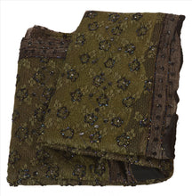 Load image into Gallery viewer, Antique Vintage Indian Saree Net Mesh Hand Embroidery Woven Craft Fabric Sari

