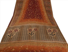 Load image into Gallery viewer, Vintage Indian Saree 100% Pure Crepe Silk Hand Beaded Multi Craft Fabric Sari
