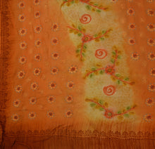 Load image into Gallery viewer, Antique Vintage Indian Saree 100% Pure Georgette Silk Embroidery Fabric Sari
