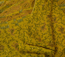 Load image into Gallery viewer, Sanskriti Vintage Indian Saree 100% Pure Silk Hand Beaded Green Craft Fabric Ethnic Sari

