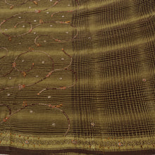 Load image into Gallery viewer, Antique Vintage Indian Saree 100% Pure Cotton Hand Embroidery Woven Fabric Sari
