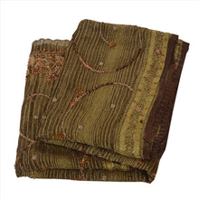 Load image into Gallery viewer, Antique Vintage Indian Saree 100% Pure Cotton Hand Embroidery Woven Fabric Sari
