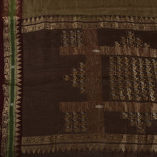 Load image into Gallery viewer, Sanskriti Antique Vintage Indian Saree Silk Blend Woven Golden Craft Fabric Sari
