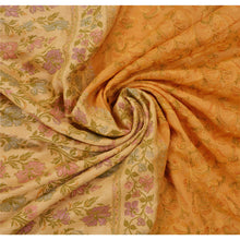 Load image into Gallery viewer, Sanskriti Vintage Yellow Saree Blend Silk Embroidered Woven Fabric Premium Ethnic Sari
