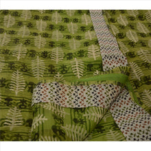 Load image into Gallery viewer, Sanskriti Vintage Indian Green Saree Art Silk Craft Fabric Block Printed Sari
