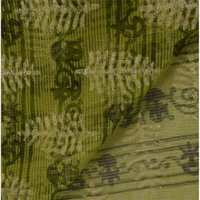 Load image into Gallery viewer, Sanskriti Vintage Indian Green Saree Art Silk Craft Fabric Block Printed Sari
