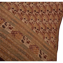Load image into Gallery viewer, Vintage Indian Saree 100% Pure Crepe Silk Hand Beaded Peach Fabric Cultural Sari

