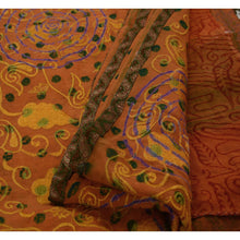 Load image into Gallery viewer, Antique Vintage Indian Saree Pure Georgette Silk Hand Beaded Fabric Sari Sequins
