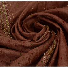 Load image into Gallery viewer, Vintage Indian Saree 100% Pure Silk Hand Beaded Fabric Cultural Sari Glass Beads
