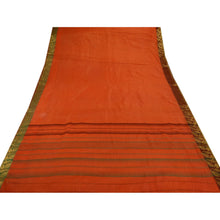 Load image into Gallery viewer, Sanskriti Vintage Indian Saree 100% Pure Cotton Woven Orange Craft Fabric Sari

