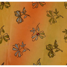 Load image into Gallery viewer, Sanskriti Vintage Indian Saree Crepe Silk Hand Beaded Craft Fabric Sari Kundan
