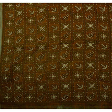 Load image into Gallery viewer, Antique Vintage Saree Pure Organza Silk Hand Beaded Woven Fabric Sari Kundan
