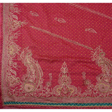Load image into Gallery viewer, Sanskriti Vintage Indian Saree Georgette Hand Embroidery Fabric Sari Painted Zari
