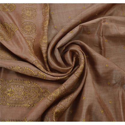 Sanskriti Vintage Indian Saree Silk Blend Woven Craft Sustainable Fabric Premium Sari