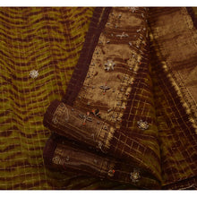 Load image into Gallery viewer, Sanskriti Vintage Indian Saree Cotton Hand Beaded Woven Fabric Leheria Sari Zari
