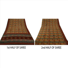 Load image into Gallery viewer, Vintage Indian Saree 100% Pure Crepe Silk Hand Beaded Fabric Sari Rhinestone
