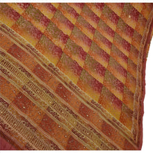 Load image into Gallery viewer, Vintage Saree 100% Pure Crepe Silk Hand Beaded Craft Fabric Sari Sequins Gota
