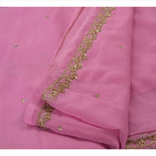 Load image into Gallery viewer, Sanskriti Vintage Indian Saree Georgette Hand Embroidery Pink Fabric Sari Zardozi
