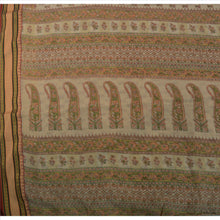 Load image into Gallery viewer, Sanskriti Vintage Indian Saree Cotton Printed Cream Craft Fabric Sari
