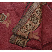Load image into Gallery viewer, Sanskriti Vintage Indian Saree Georgette Embroidery Pink Craft Fabric Sari Floral
