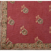 Load image into Gallery viewer, Sanskriti Vintage Indian Saree Georgette Embroidery Pink Craft Fabric Sari Floral
