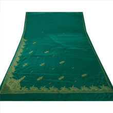 Load image into Gallery viewer, Sanskriti Vintage Indian Saree Art Silk Hand Beaded Green Fabric Sari Zari
