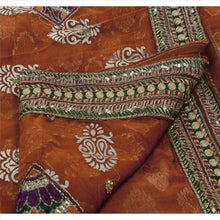 Load image into Gallery viewer, Antique Vintage Indian Saree Net Mesh Embroidery Painted Woven Fabric Sari
