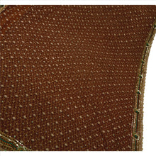 Load image into Gallery viewer, Antique Vintage Indian Saree Net Mesh Hand Embroidery Woven Fabric Sequins Sari

