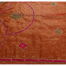 Load image into Gallery viewer, Sanskriti Antique Vintage Saree Tissue Hand Beaded Woven Maroon Fabric Sari
