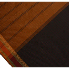 Load image into Gallery viewer, Sanskriti Vintage Indian Saree Art Silk Woven Black Craft Fabric Sari
