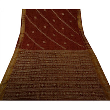 Load image into Gallery viewer, Antique Vintage Indian Saree Blend Georgette Hand Embroidery Woven Fabric Sari
