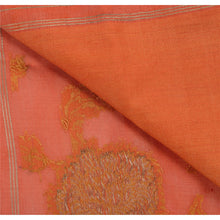 Load image into Gallery viewer, Sanskriti Vintage Indian Saree Blend Silk Orange Woven Craft Fabric Floral Sari
