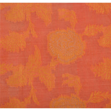 Load image into Gallery viewer, Sanskriti Vintage Indian Saree Blend Silk Orange Woven Craft Fabric Floral Sari
