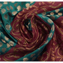 Load image into Gallery viewer, Sanskriti Vintage Indian Saree Art Silk Hand Embroidered Woven Fabric Zari Sari
