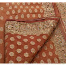 Load image into Gallery viewer, Antique Vintage Saree Art Silk Hand Embroidery Woven Fabric Rhinestone Sari
