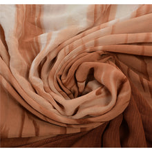 Load image into Gallery viewer, Sanskriti Vintage Indian Saree Georgette Embroidered Brown Craft Fabric Sari
