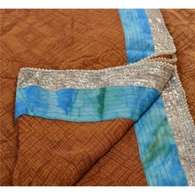 Load image into Gallery viewer, Sanskriti Vintage Brown Saree Blend Georgette Hand Beaded Fabric Ethnic Premium Sari
