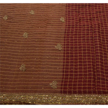 Load image into Gallery viewer, Vintage Saree Pure Georgette Silk Hand Beaded Woven Fabric Cultural Premium Sari
